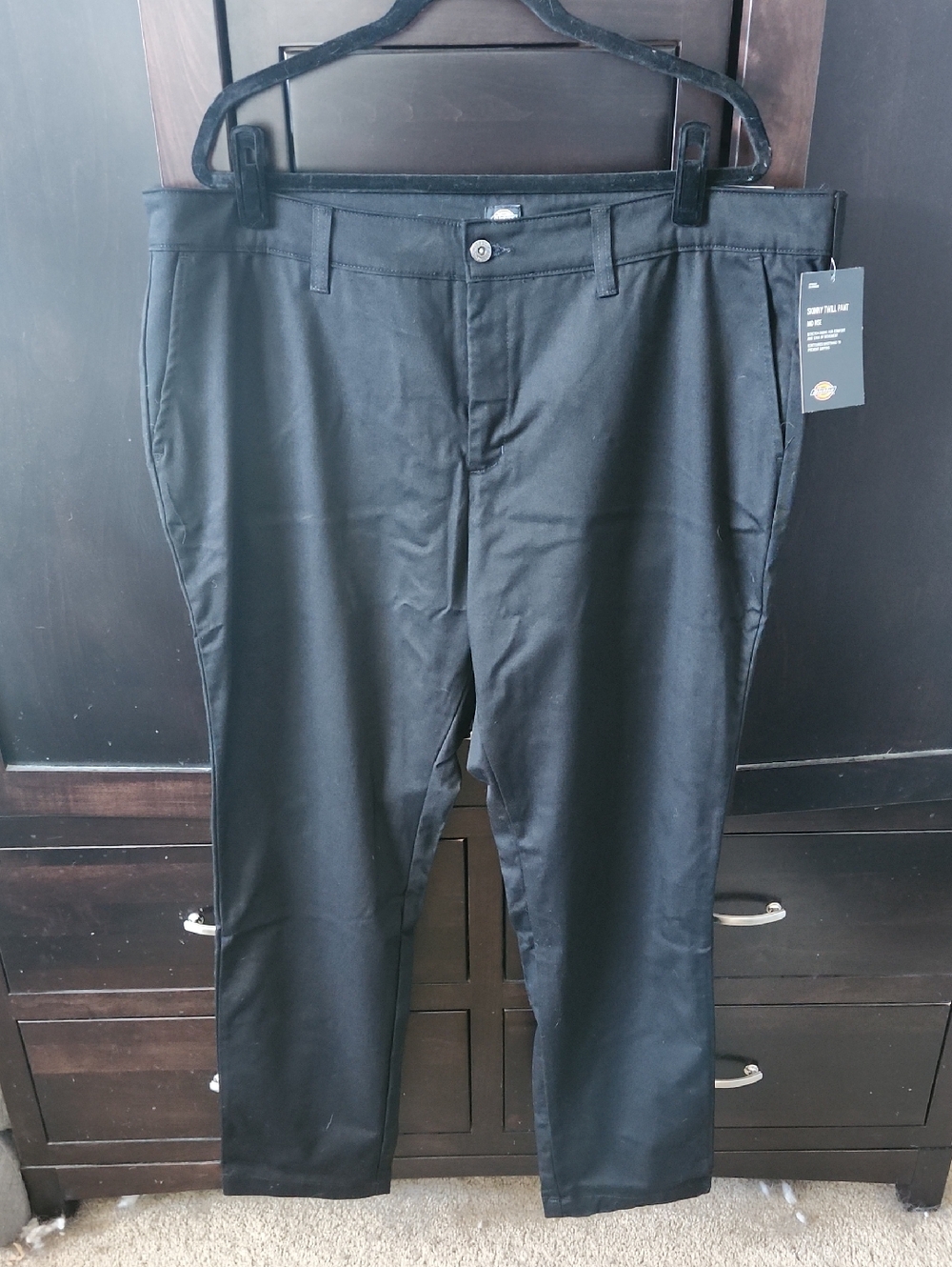 Dickies Women's Black Skinny Twill Work Pants